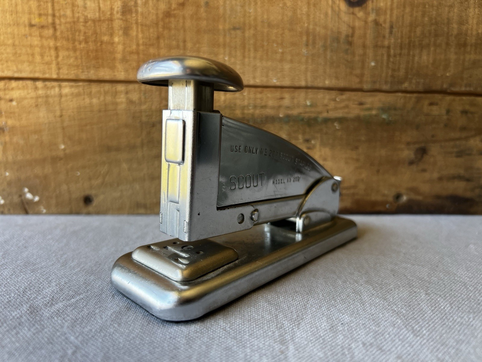 Vintage Scout Model 202 Stapler AC Fastener Corp Chicago Art Deco USA 1930s 40s