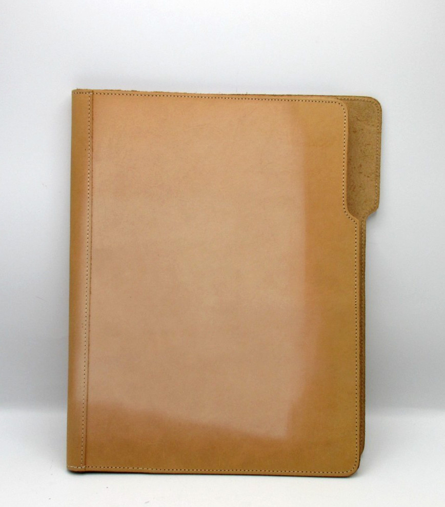 VACHETTA LEATHER Portfolio 9×12″ Natural Graphic Image Made in America