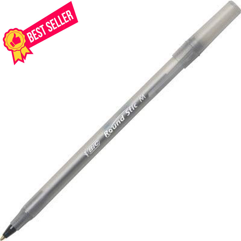 BIC Round Stic Xtra Life Ballpoint Pen, Ultra 60 Count (Pack of 1), Black