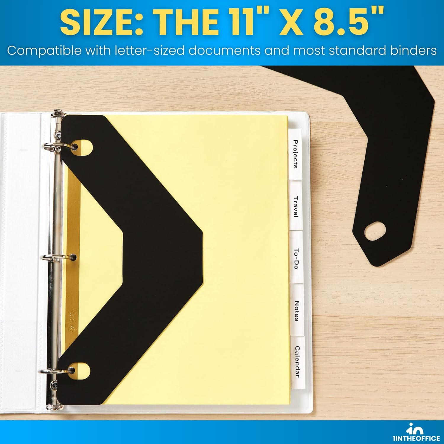 Binder Sheet Lifters, 11″ x 8-1/2″, Black, 10 Pcs Per Pack