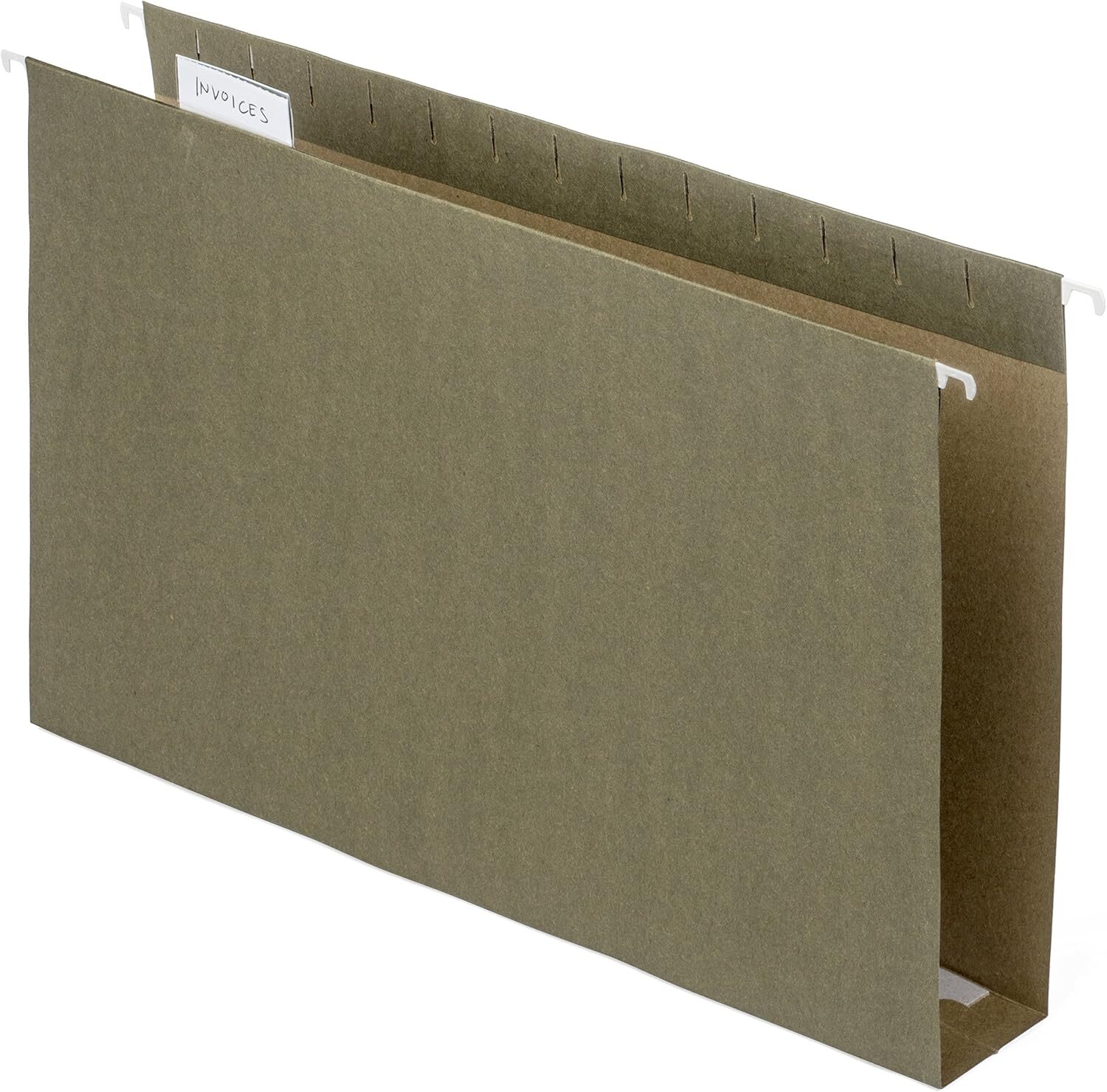 50 Extra Capacity Hanging File Folders Heavy Duty 2’’ Expansion Filing Folder…