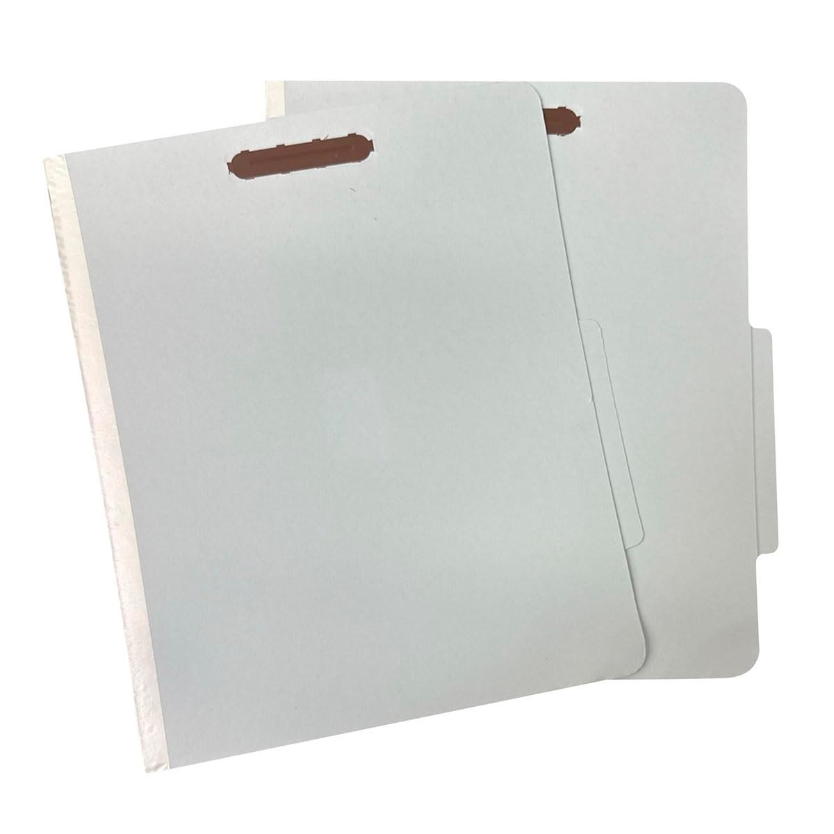 Sturdy Pressboard Classification File Folders with Fasteners & Dividers, 10-Pack