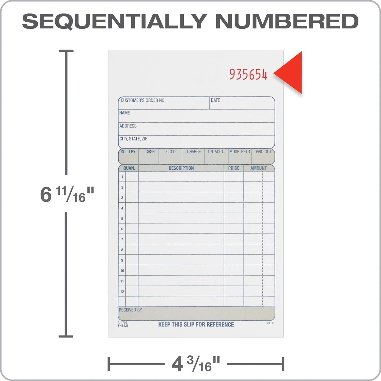 Easy-To-Use Carbonless Sales Order Books – 3 Pack, 50 Sets, Customizable Header