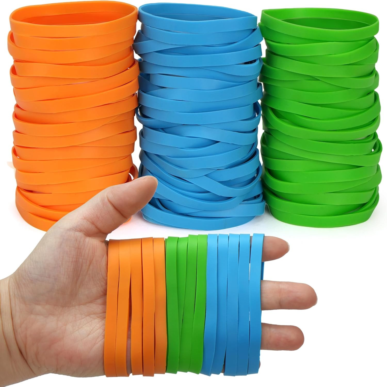 Lotfancy Rubber Bands, Size 64 (3-1/2″ X 1/4″), 0.5 Lb Approx 130 Pcs Thick Heav