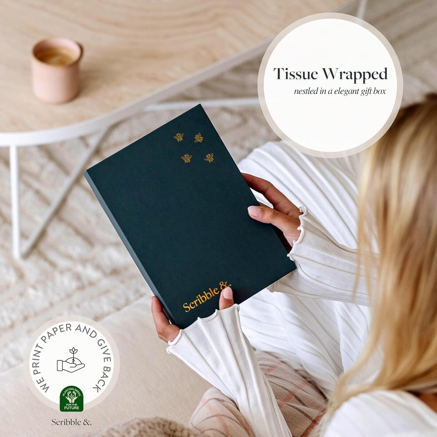Award Winning Scribble & Dot® Wedding Planner Book 9.45 x 6.69 inches, Suede