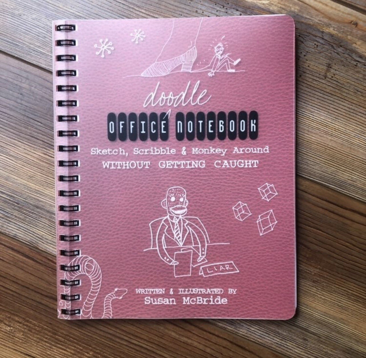Office Doodle Notebook Sketch, Scribble, Adult Activity Book Planner Art Fun