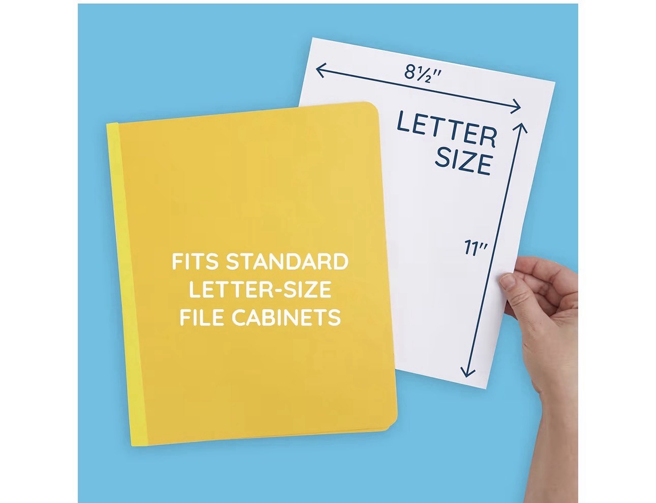 10 Blue Summit Supplies Classification Folders, 1-Divider, Letter Yellow