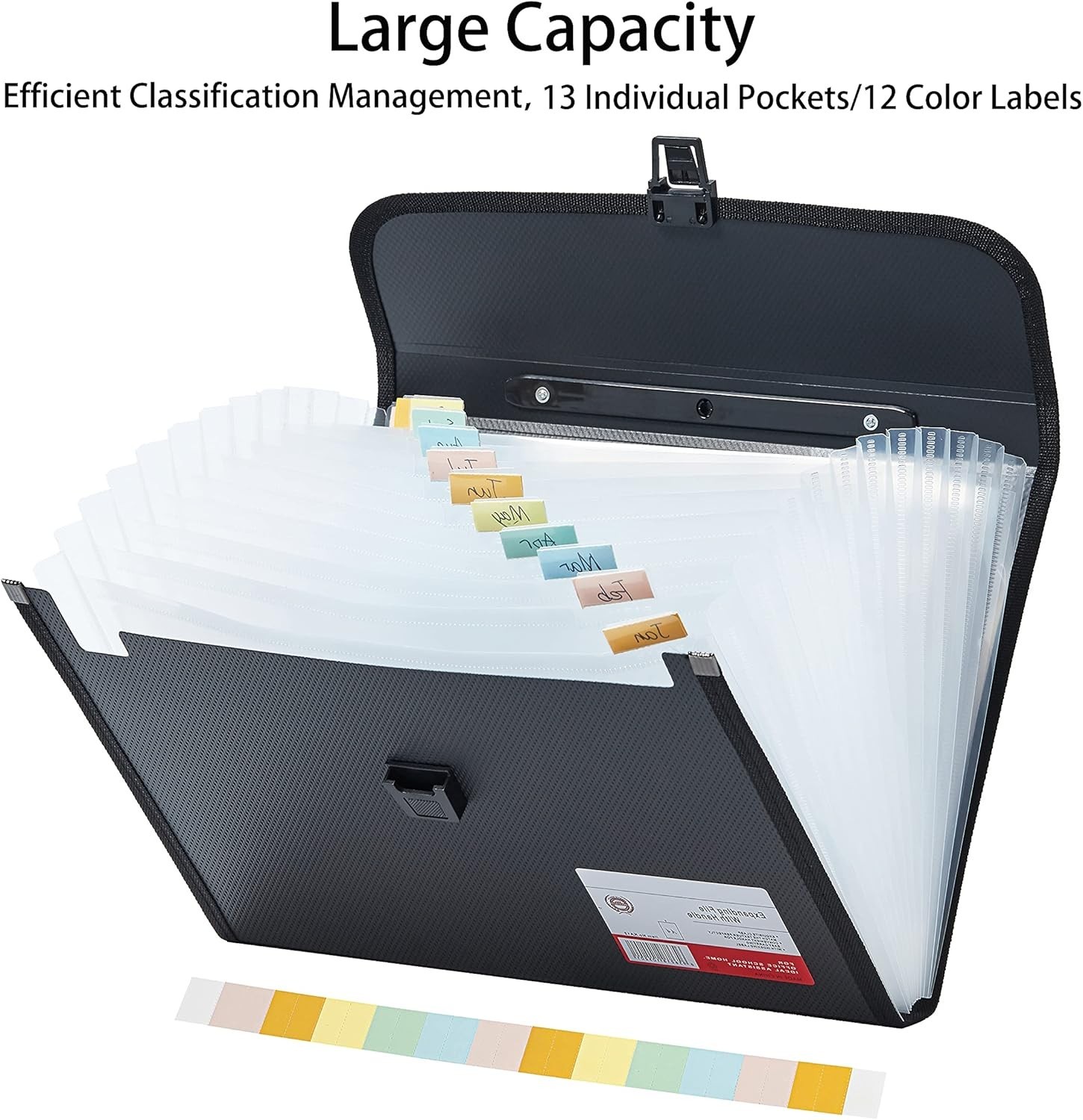 Legal Size 13 Pocket Accordian File Organizer Expanding File Folder for FC A4 Pa