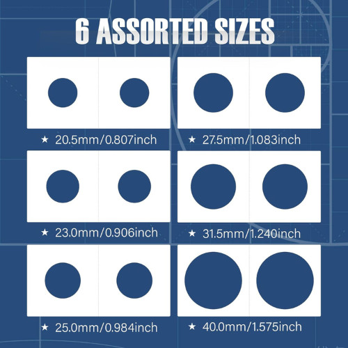 600PCS Coin Flips in 6 Sizes Cardboard Coin Holders for Colletors 2X2 Inch Coin