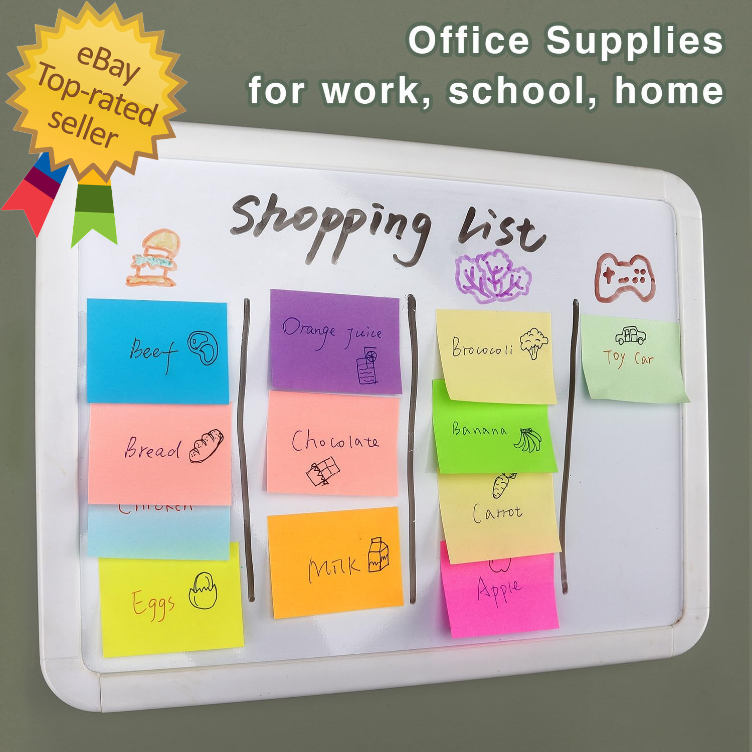 Sticky Notes 1.5X2 Self-Stick Notes 10 Bright Multi Colors Sticky Notes 20 Pads