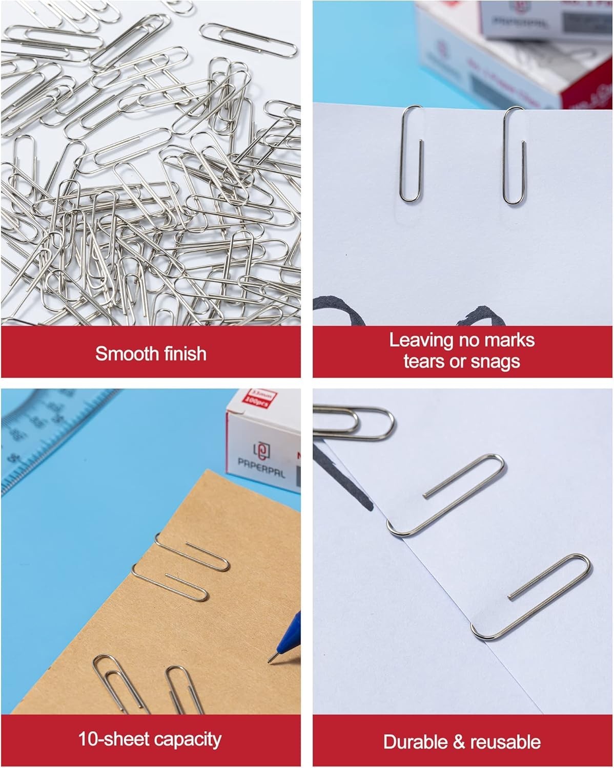 Bulk Pack Paper Clips 2000 pcs – Smooth Finish, Silver