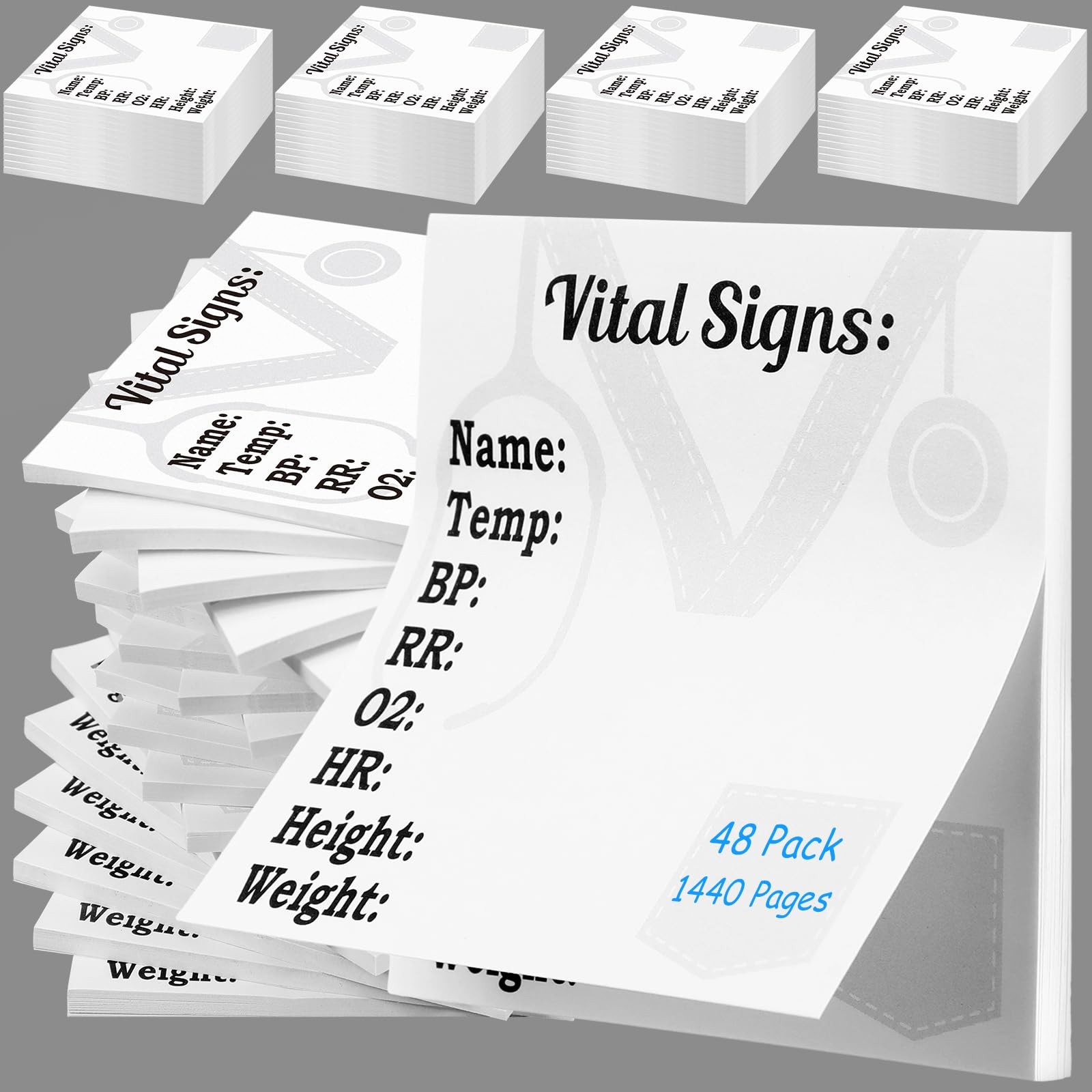 Humyoun 48 Pads 1440 Sheets Nurse Sticky Notes for Vital Signs Daily Monitori…