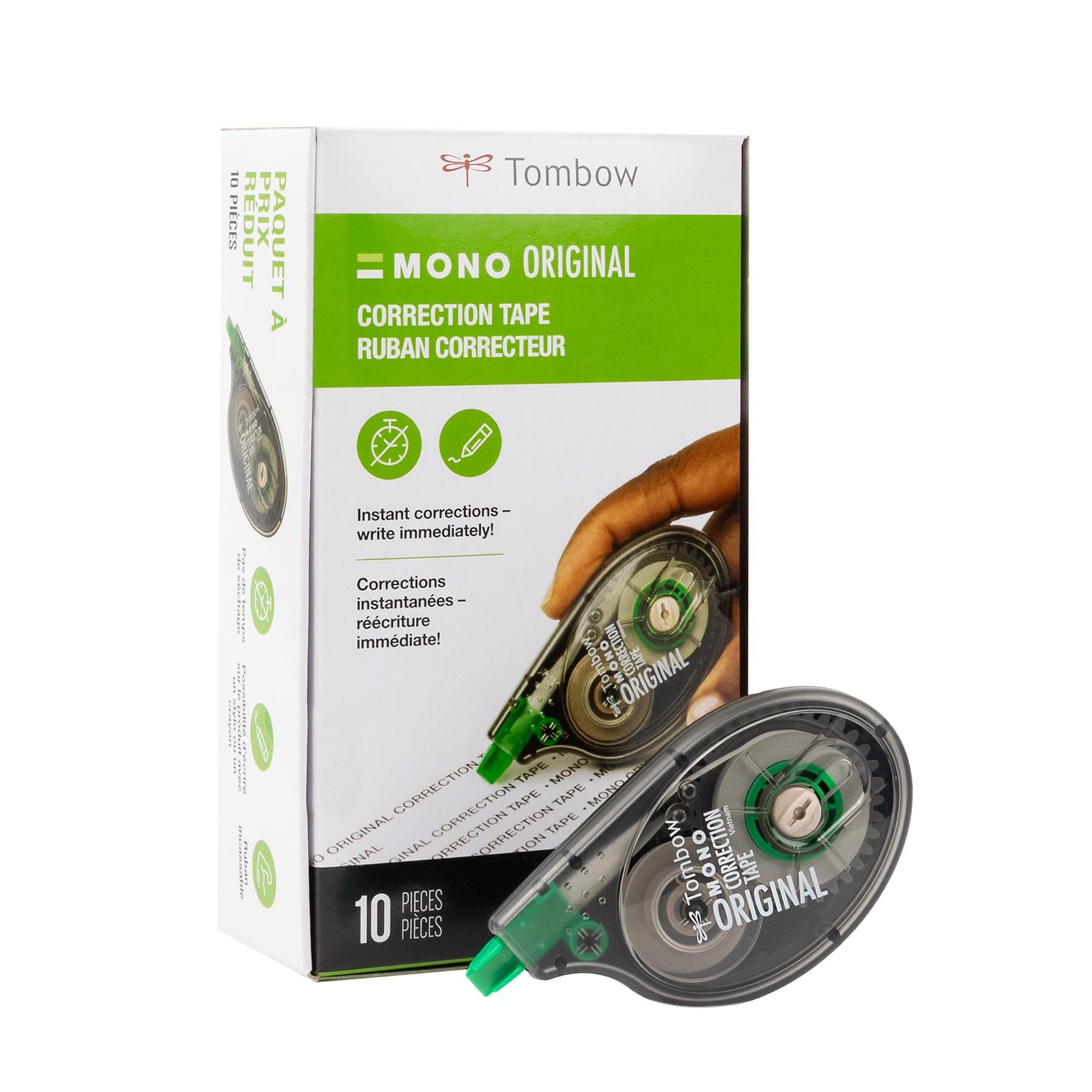 68720 MONO Original Correction Tape, 10-Pack. Easy To Use Applicator for Inst…