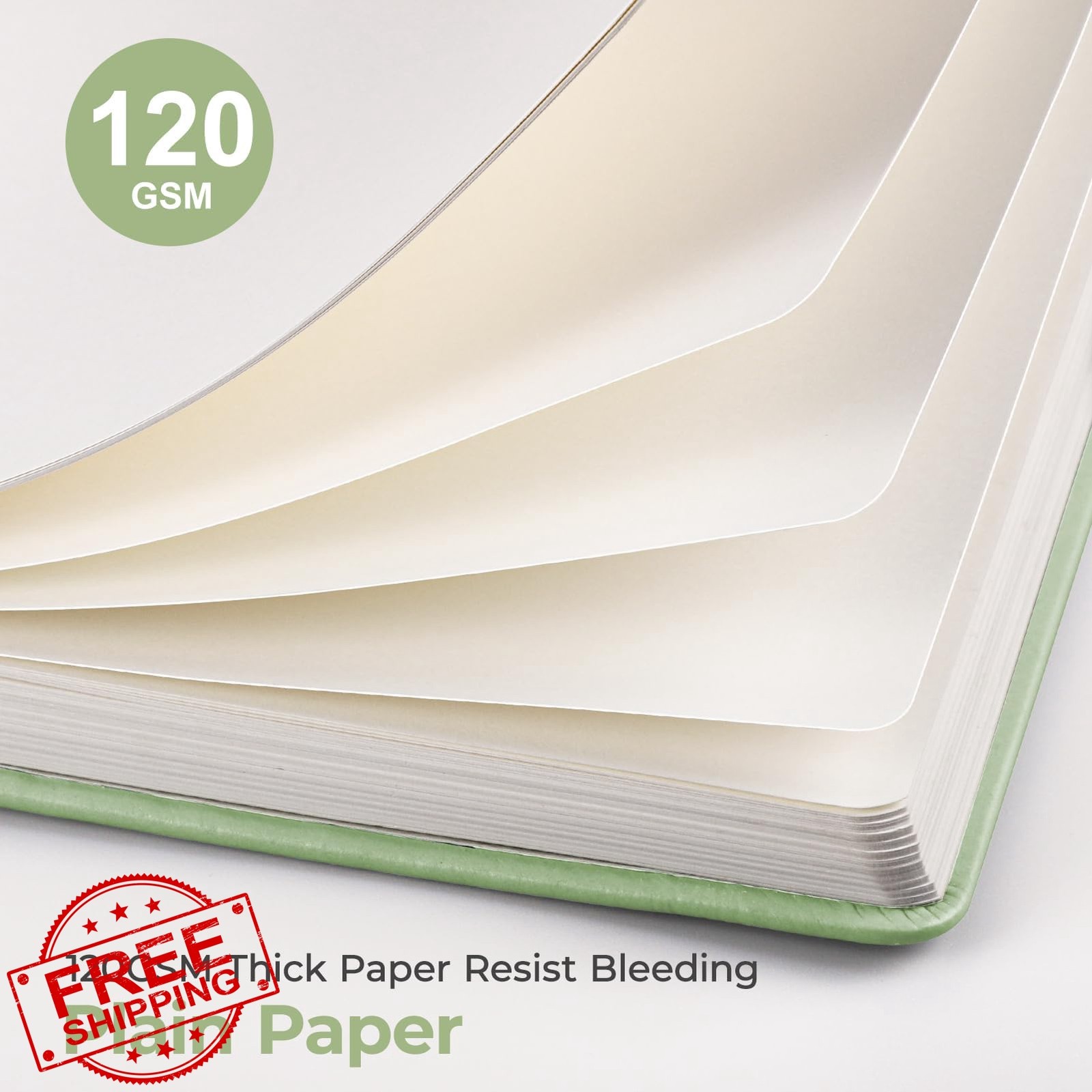 AHGXG Unlined Journal Light Green A5 Leather