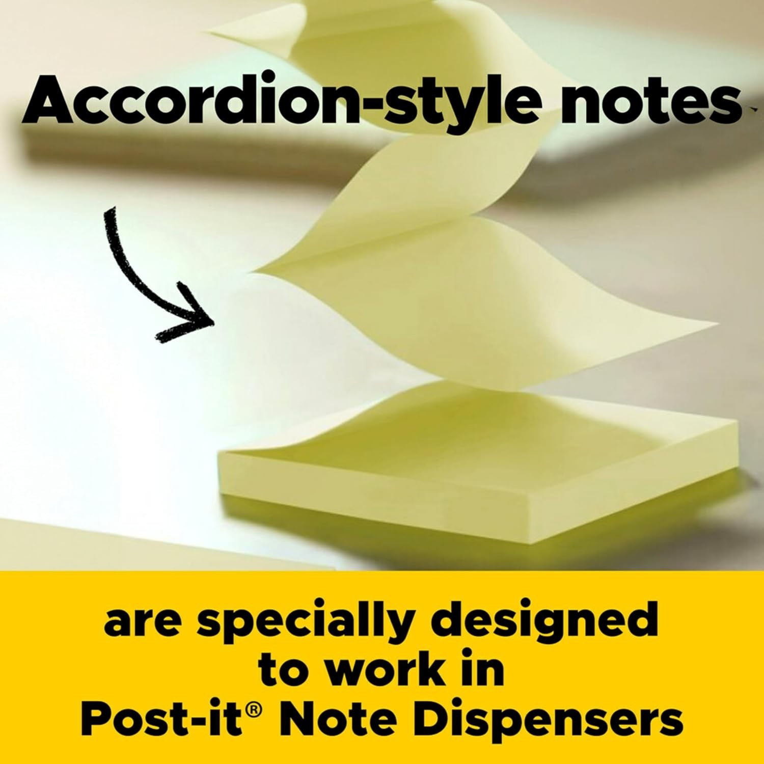 Note Dispenser, Sticky Note Holder, Black Base, Clear Top, Includes 50 Sheets…