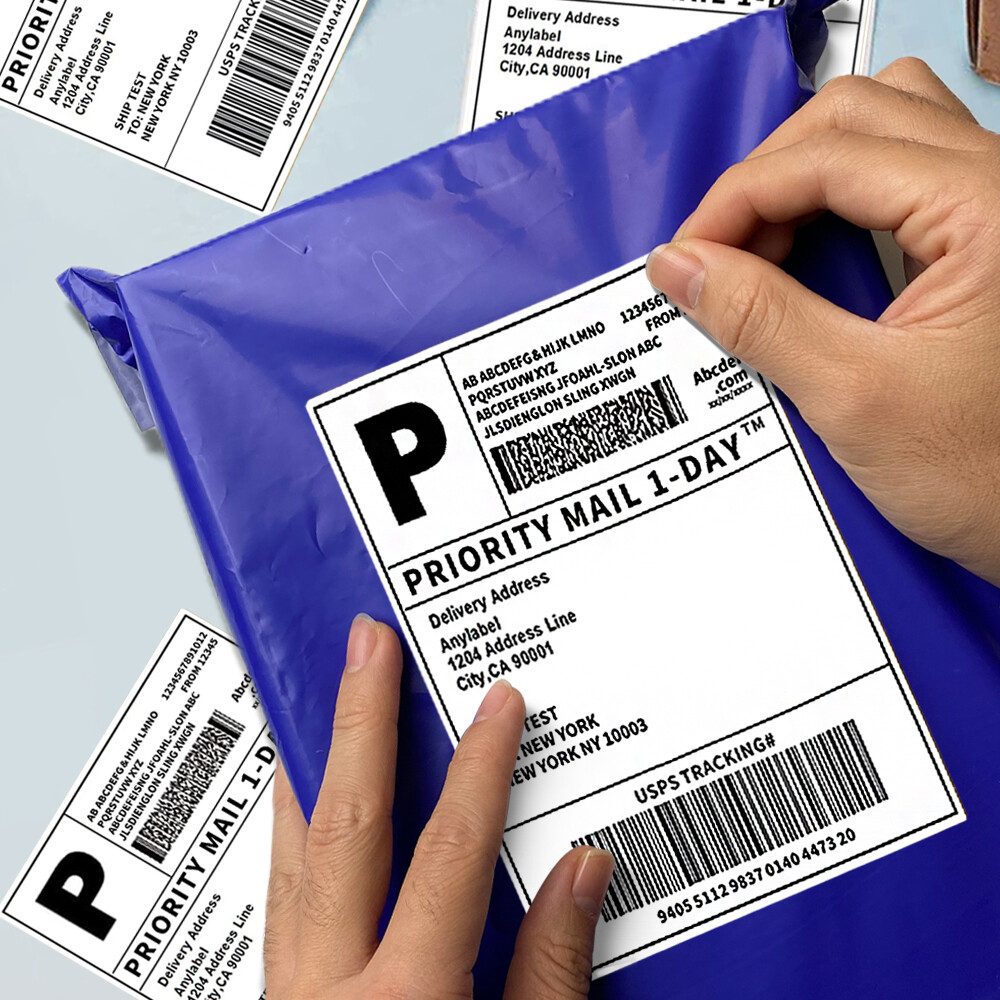 4×6 Fanfold Direct Thermal Shipping Labels for Zebra & Rollo Printers