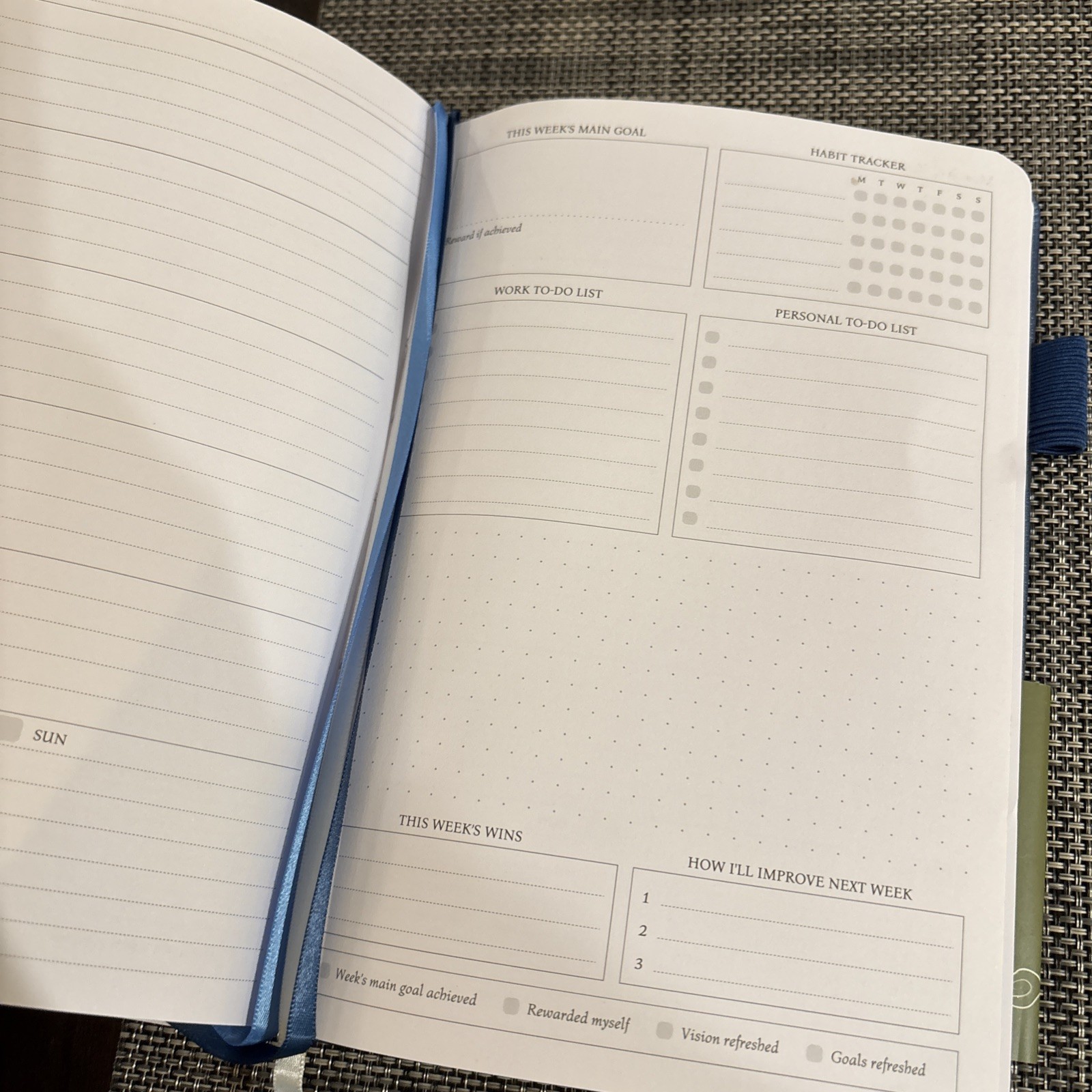 UNDATED Legend Planner – Weekly & Monthly A5 (5.5” x 8.3”), Mystic Blue, NEW