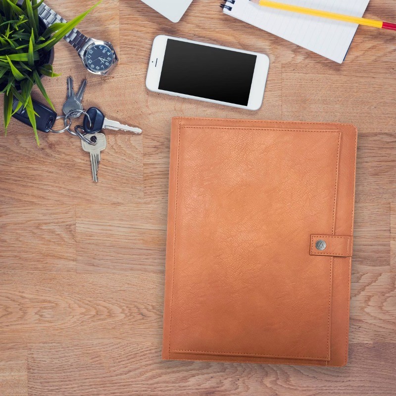 Padfolio with Notepad Letter Size Tan