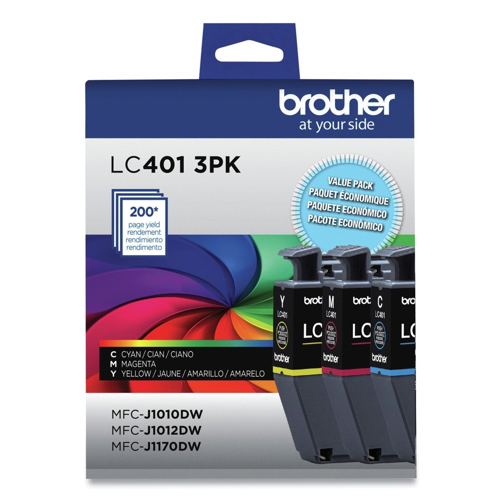 Brother LC4013PKS 200 Page-Yield Ink – Cyan/Magenta/Yellow (3/Pack) New
