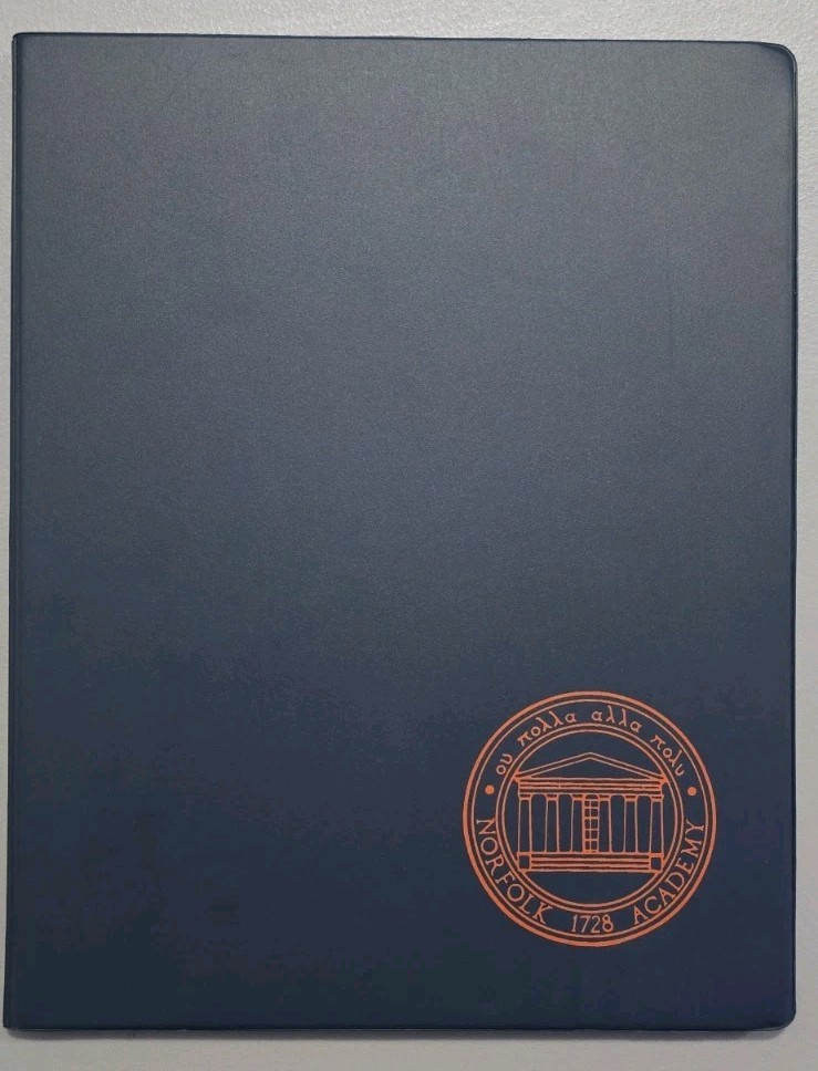 Norfolk Academy Navy Blue Vinyl Padfolio Portfolio Four Point Products USA