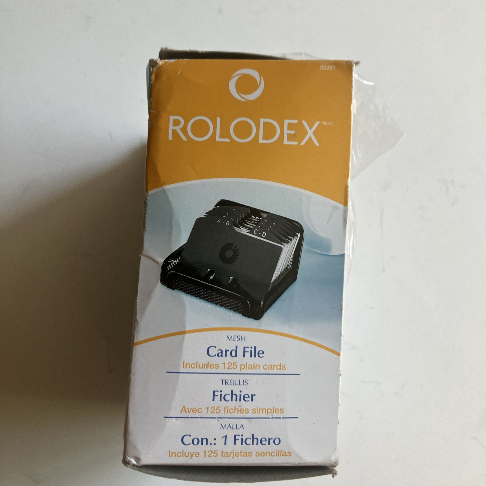 NEW Open Rolodex Black Petite Mesh Card File 2.25x4x4 Address Phone 125 Cards
