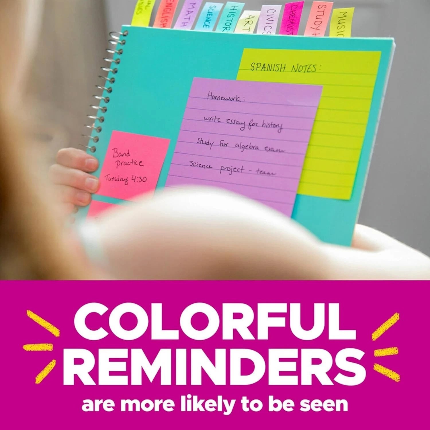Multi-Color Super Sticky Notes – 90 Sheets, 2X Sticking Power for Maximum Impact