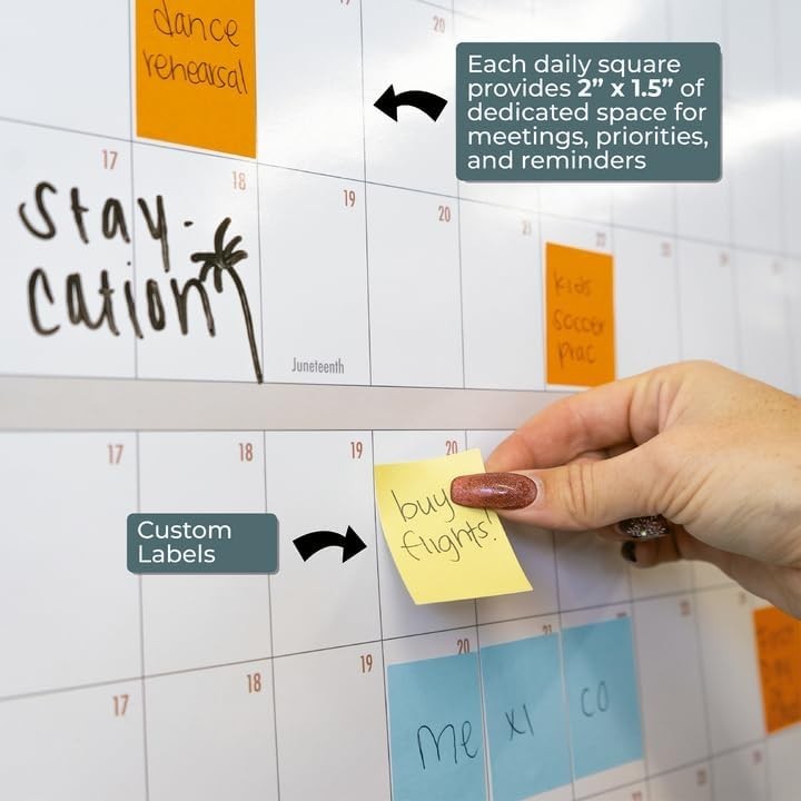 Own the Year GIANT UNDATED Wall Calendar | 4ft x 3ft Full-Year Dry Erase Plan…