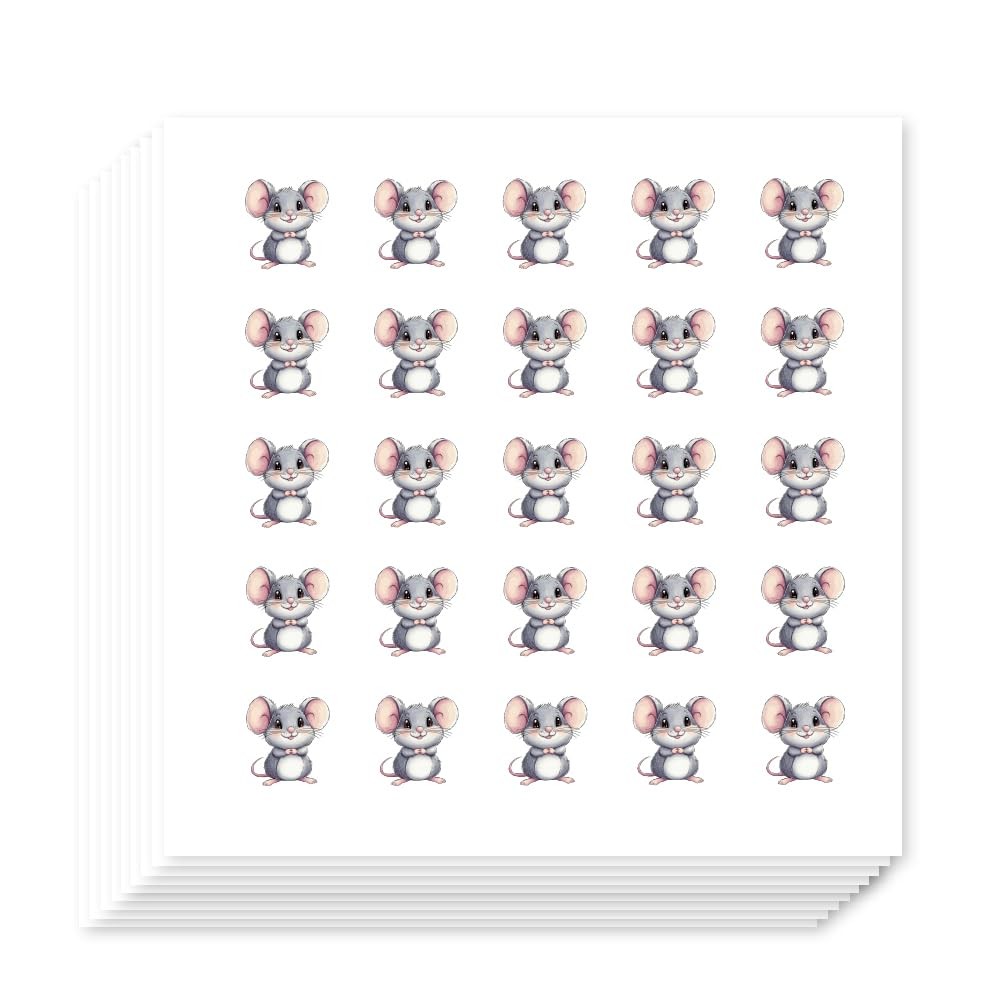 500Pcs Self-Adhesive Planner Stickers, Cute Mouse Stickers Mouse Paper Decals…