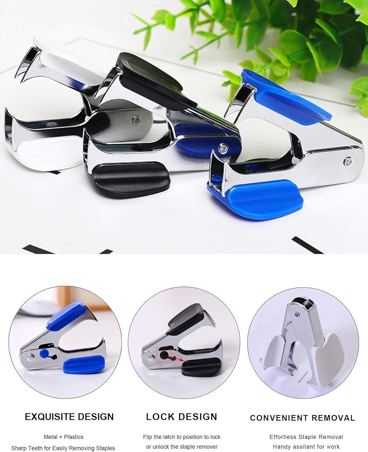 Effortless One-Finger Desktop Stapler – 40 Sheet Capacity with 1500 Staples