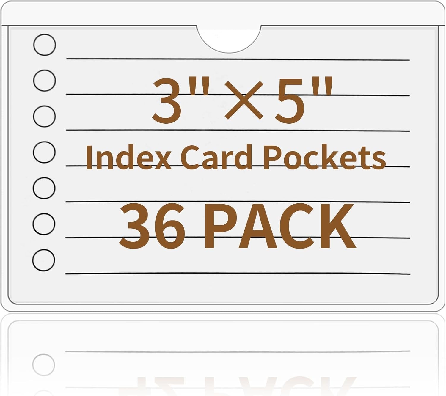 Storage Bin Labels, 36 Pack Clear Adhesive Pockets, Index Card Holder for 3×5…