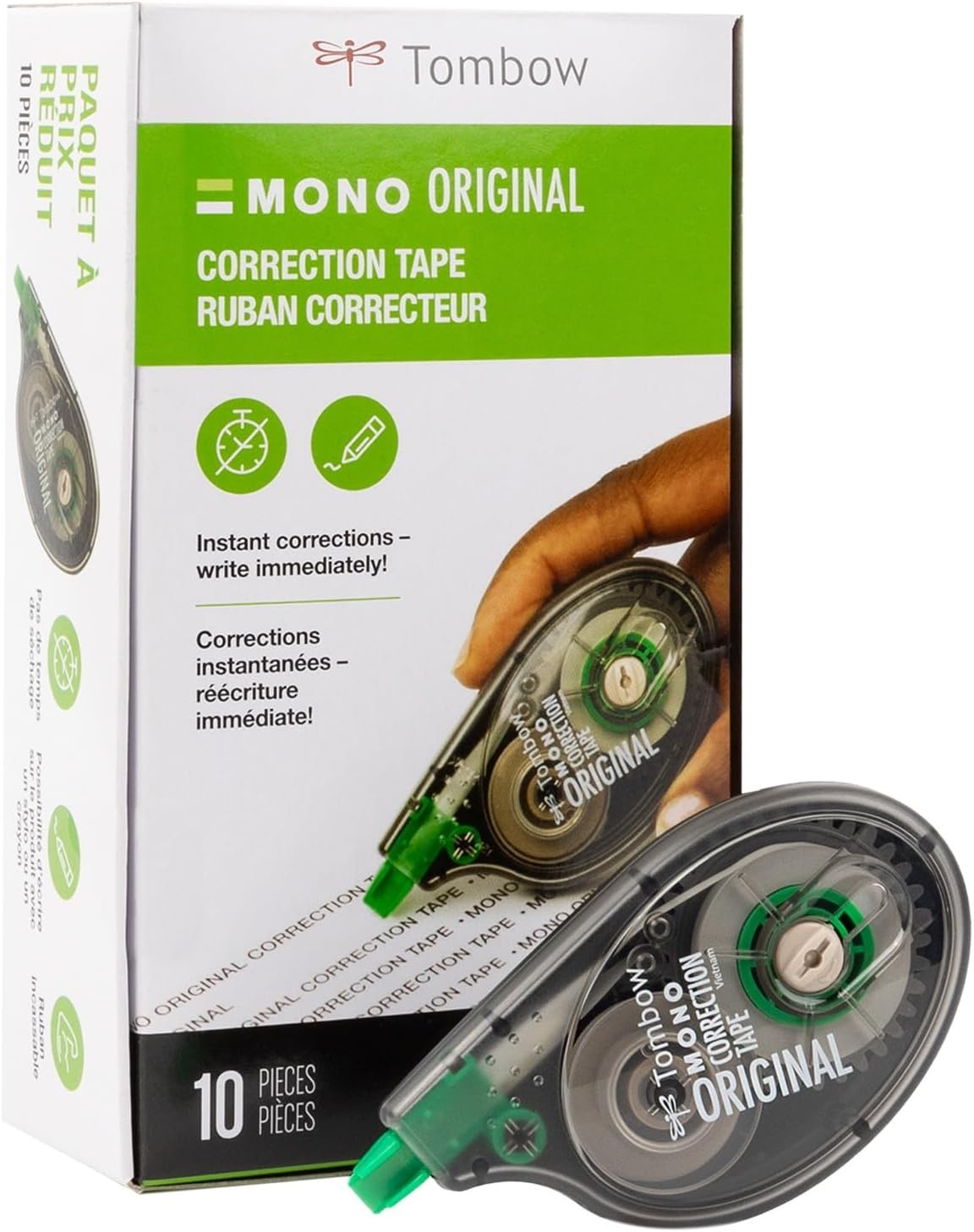 68720 MONO Correction Tape, 10-Pack. Easy To Use Applicator for Instant Corr…
