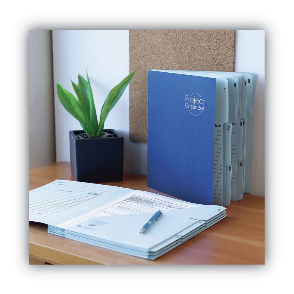 Smead 89200 Project Organizer w/Indexed Tabs – Letter/Lake Blue/Navy Blue New