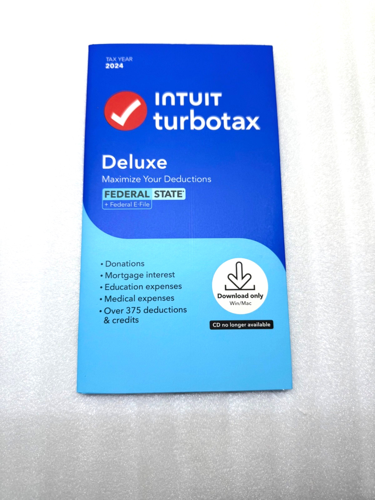 NEW Intuit TurboTax Deluxe 2024 Edition Fed & State Win/Mac USA, SEALED