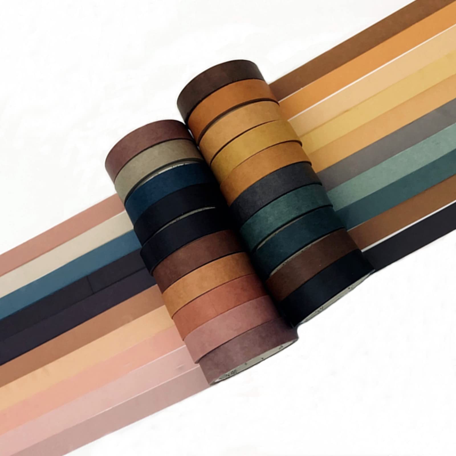 20 Rolls Washi Tape Set,10 mm x 5m Decorative Colored Masking Tapes for Scrap…