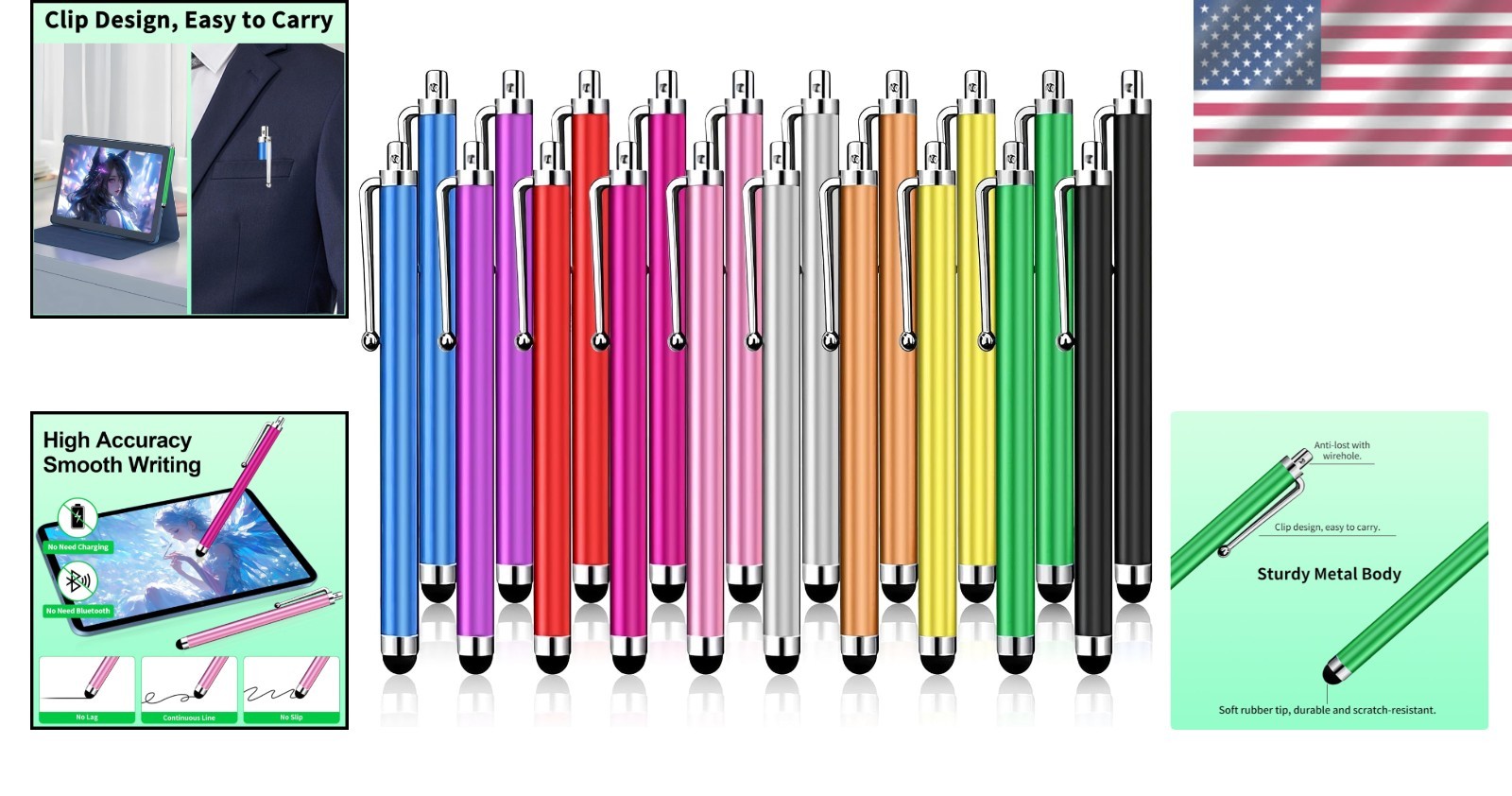 Stylus Pen Collection – 20 Universal Pens for Everyday Use & Creative Fun