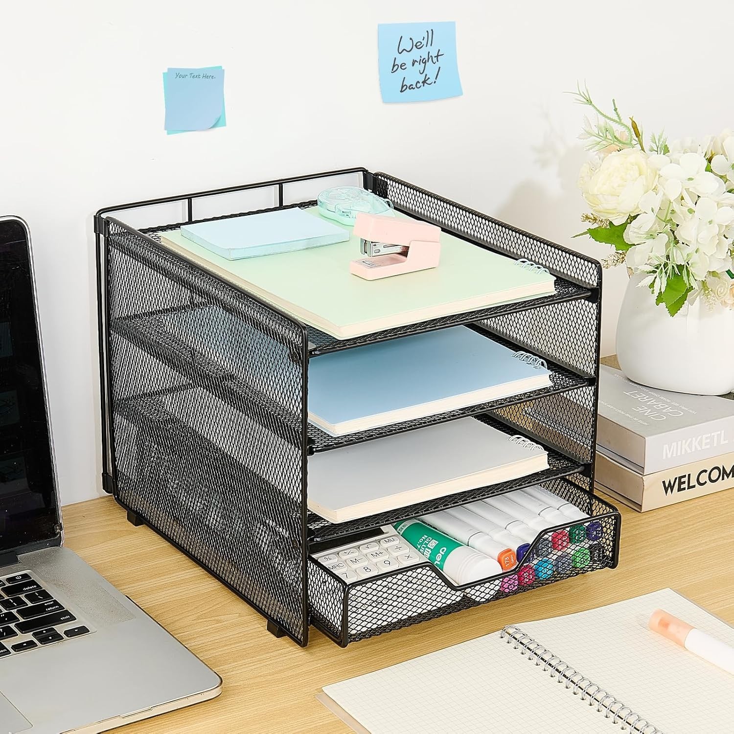 Folding 4-Tier Desk Organizer – Maximize Space and Enhance Productivity
