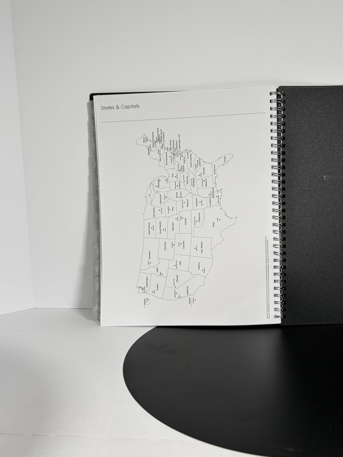Blue Sky 2026 Calendar Planner Monthly New Year Fashion Black-SALE