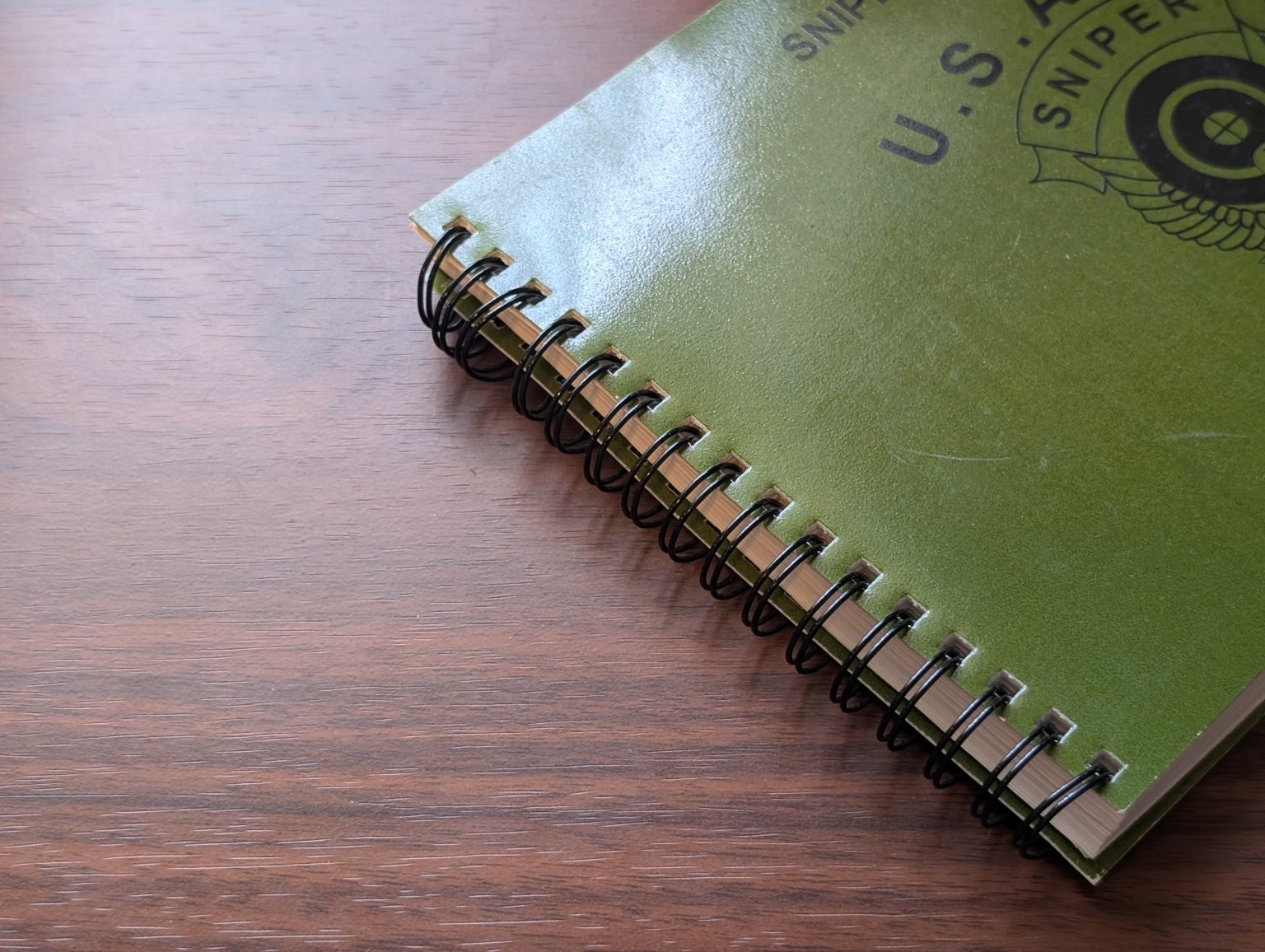 US Army Sniper Data Book Military Field Log Journal Target Spiral Bound Vintage
