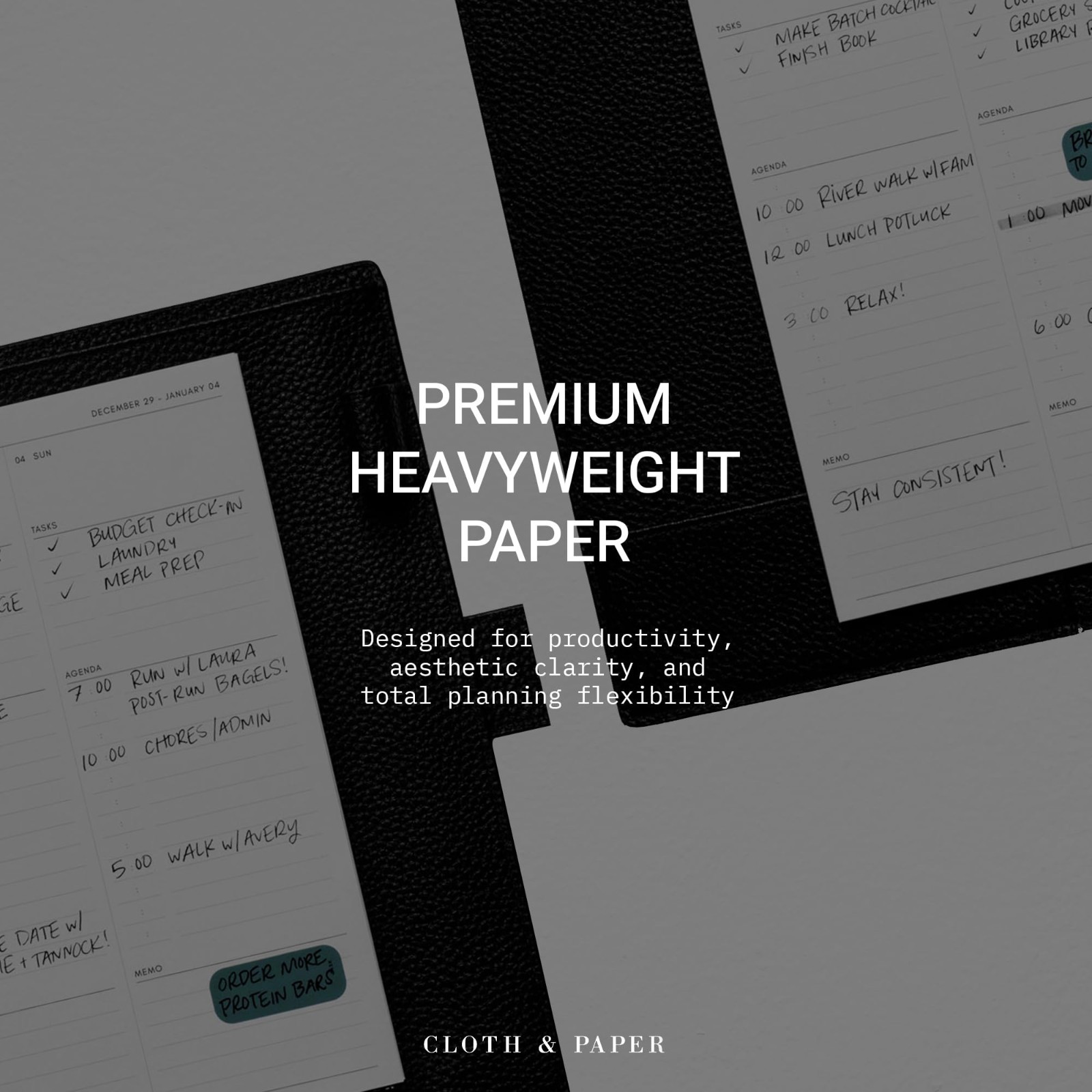 A5 2026 Daily Planner Inserts – 6 Ring Refills | Minimalist Organizer | 2 Days/P
