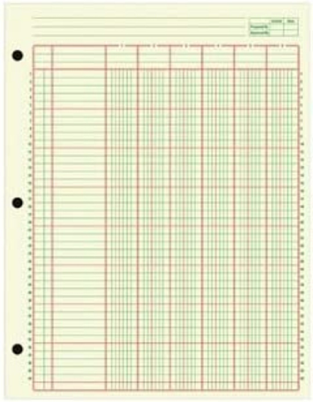 Office Max Green Tint Columnar Pads (2 Ct) 8.5″x11″ 6 Columns 50 Sheets/Pad~NEW!