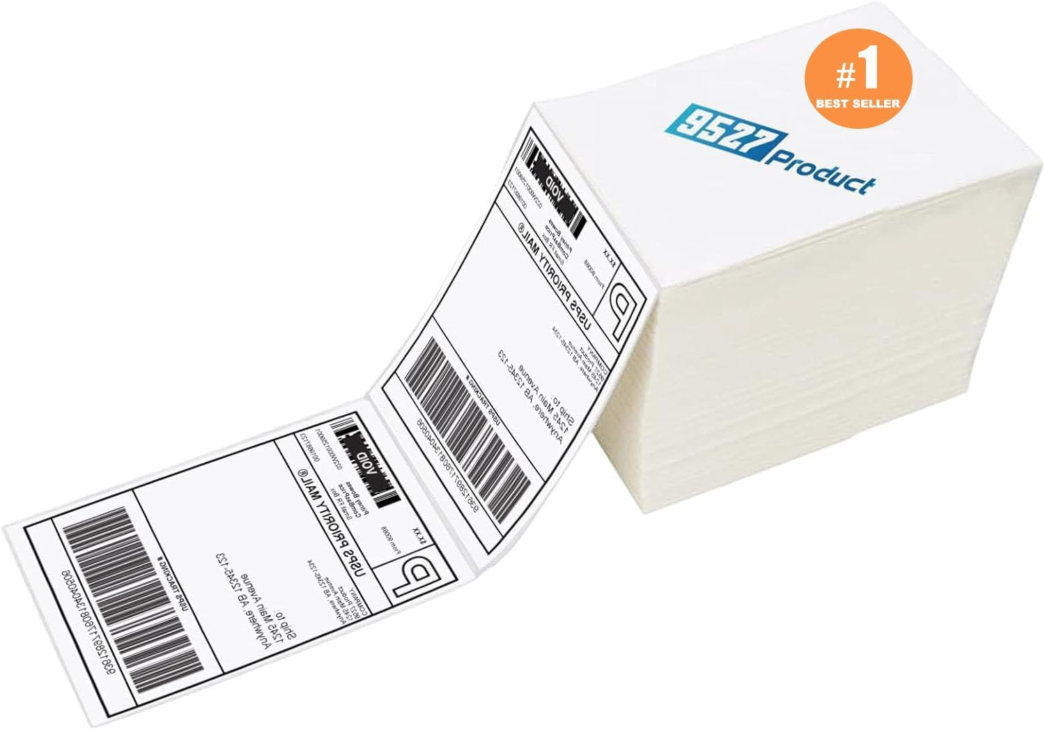 4 X 6 Thermal Labels – Pack of 100 Fanfold Labels for Direct Thermal Printer, Wh