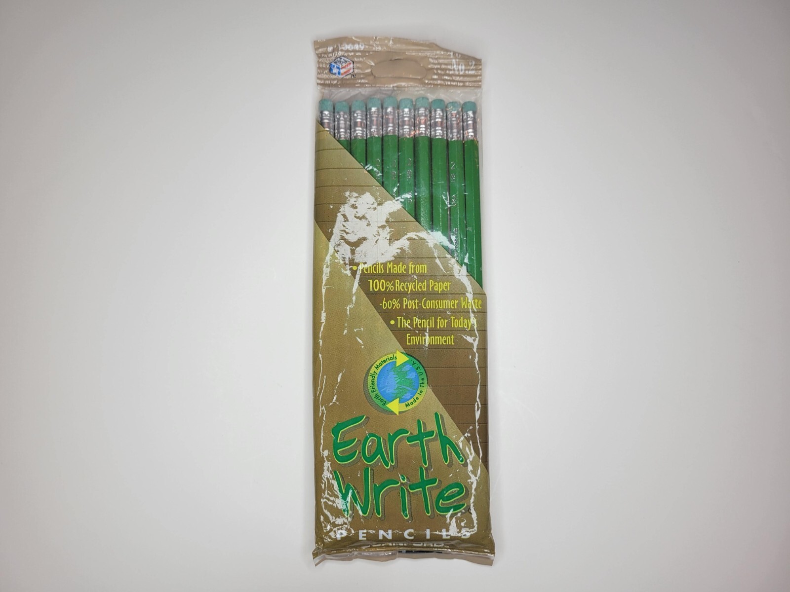 2000 Sanford Earth Write Recycled Pencils No. 2 Vintage #2 New 10 Count