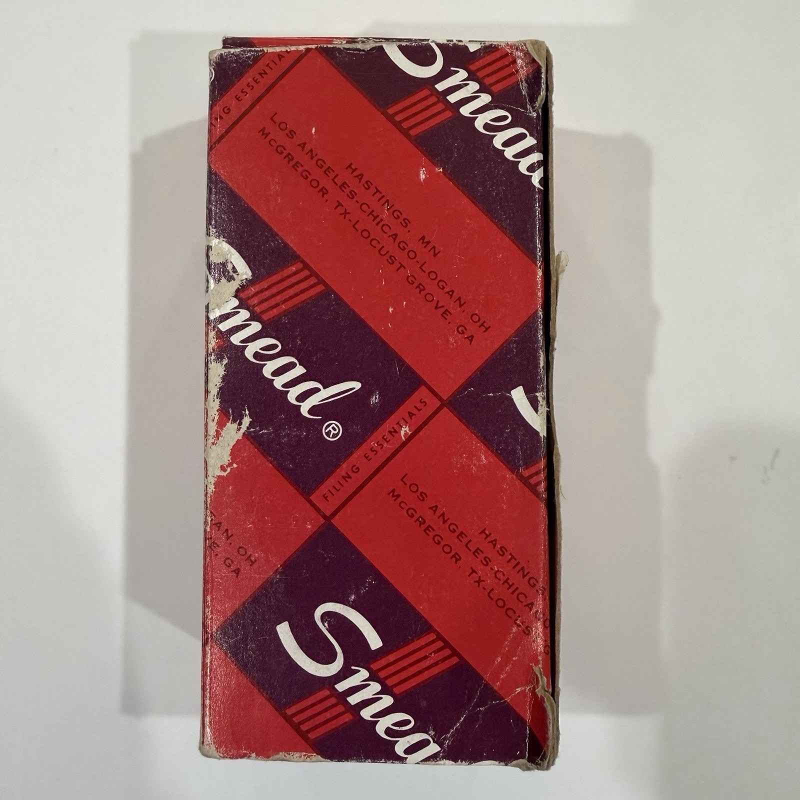 VINTAGE-Smead 5HT 1/5 Cut Metal Folder Label Tabs-Made USA-SET OF 12 in OG Box