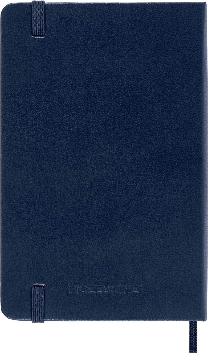 Moleskine Classic Ruled Pocket Notebook, Hard Cover, Sapphire Blue, 3.5 x 5.5 in