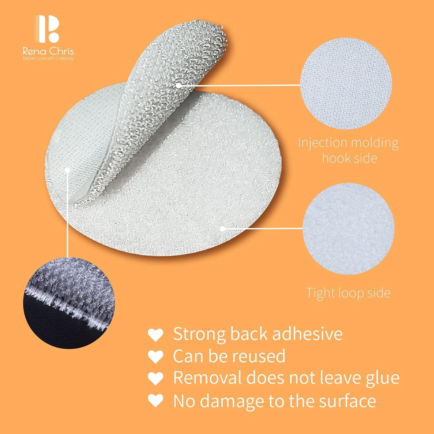 Self Adhesive Dots, Strong 1000Pcs (500Pairs) 0.59″ Diameter 1000