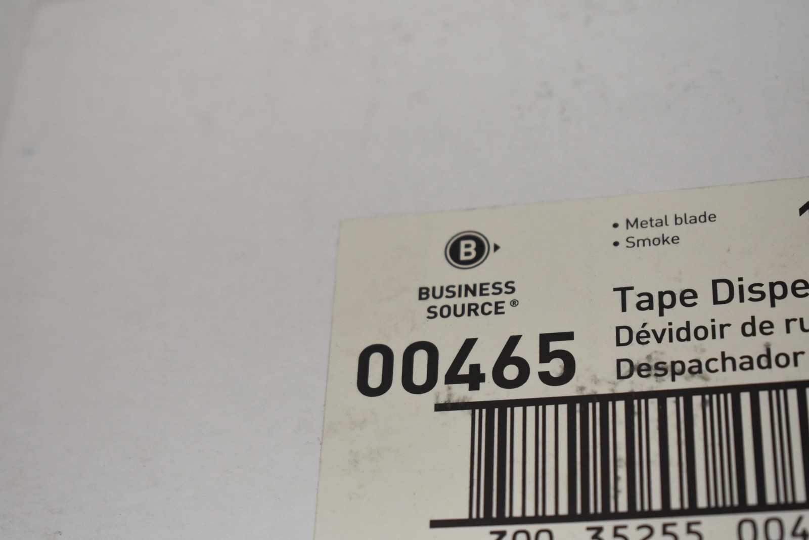 Business Source 00465 Tape Dispensers Smoke Metal Blade Case of 12 Desk Office