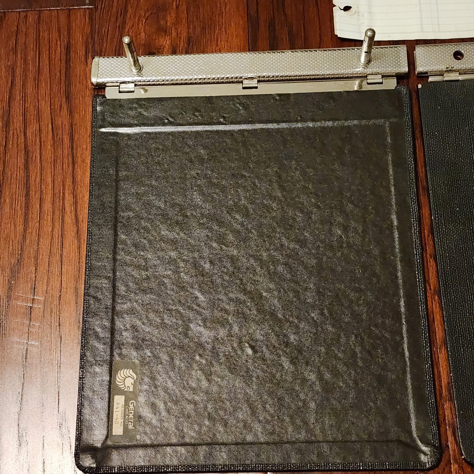 Vintage General Chicago R41-40 Vinyl Guarded Post Binder Ledger Metal Locking Hi