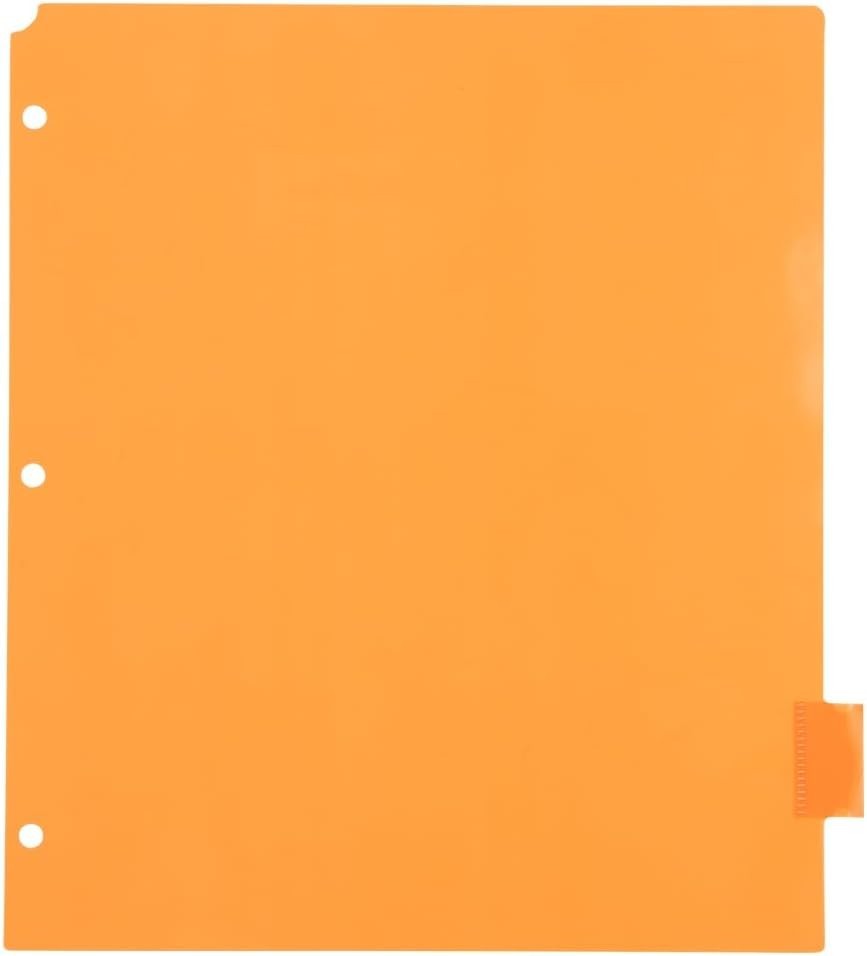 Multi-Color 8-Tab Plastic Index Dividers for Organizational Ease