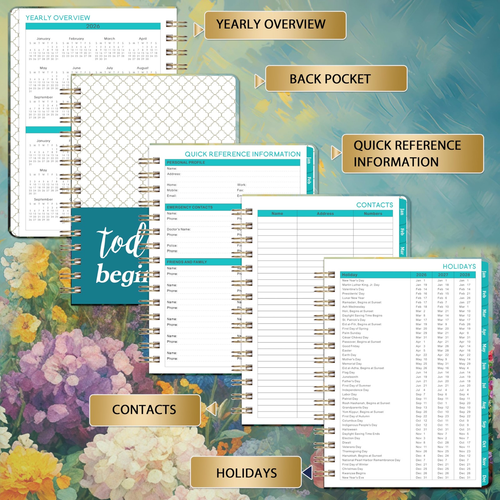 2026 Planner – Planner 2026, January – December Weekly Monthly 6.4 x 8.5,