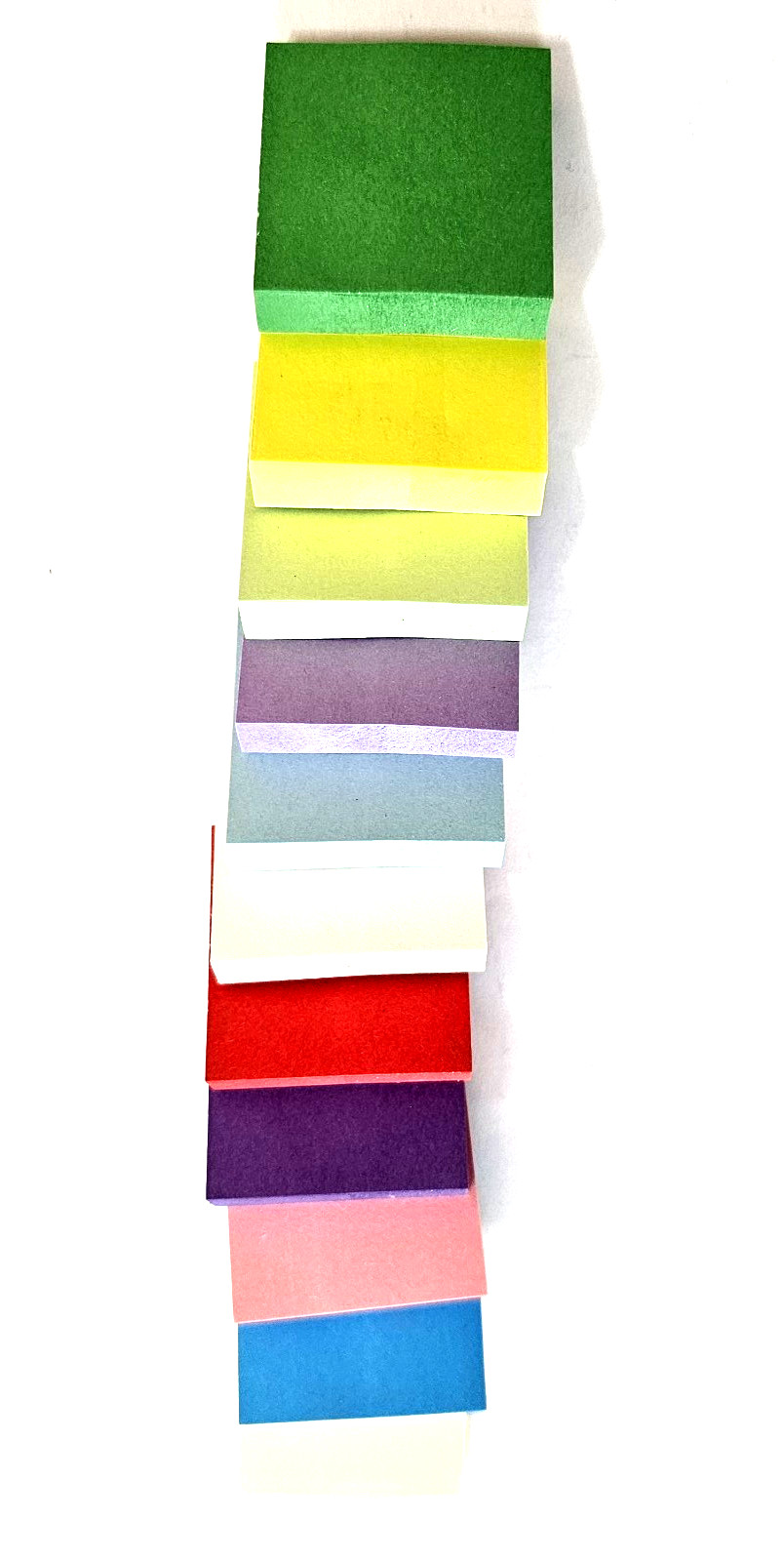 Sticky Notes 1.5”x1.5” Square in 11 Colors, Boxed 550 Sheets, Mini Sticky